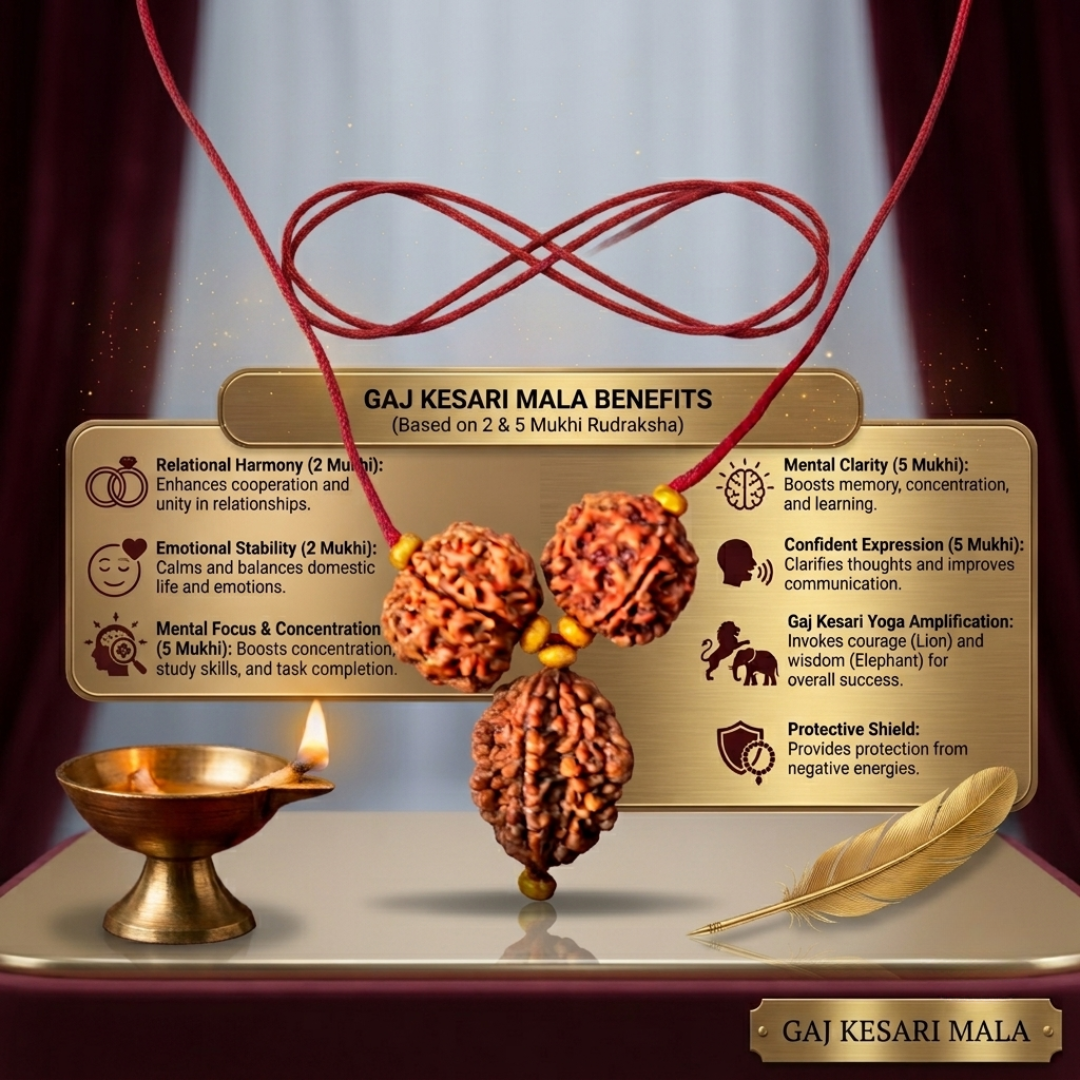 Gaj kesari rudraksha mala- details