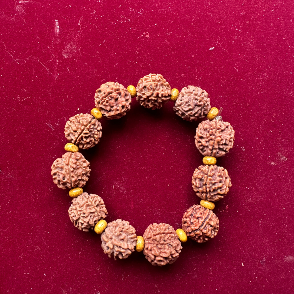 5 Mukhi Nepali Rudraksha Bracelet | Authentic Natural Rudraksha Beads