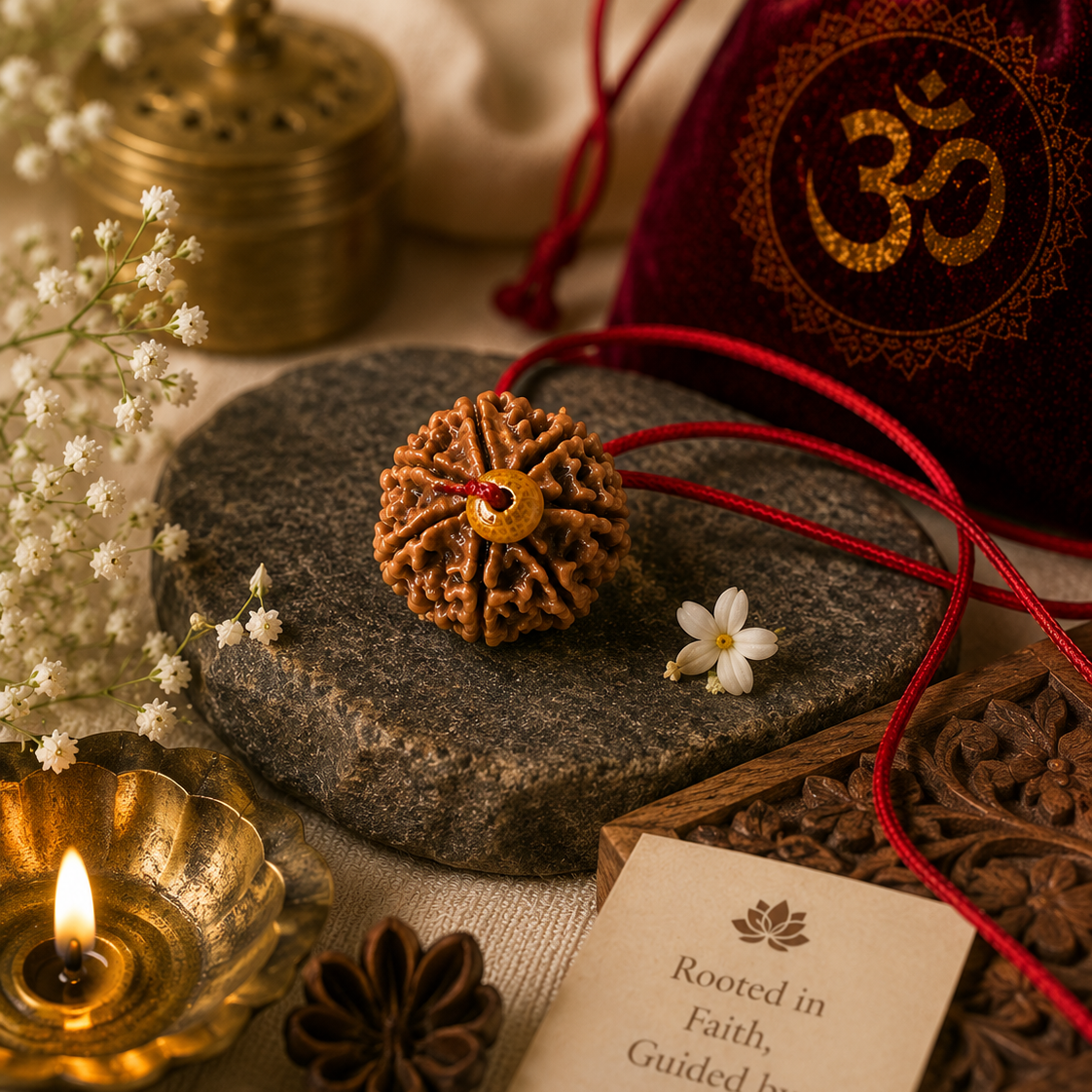 7 Mukhi Rudraksha pendant for spiritual jewelry collection