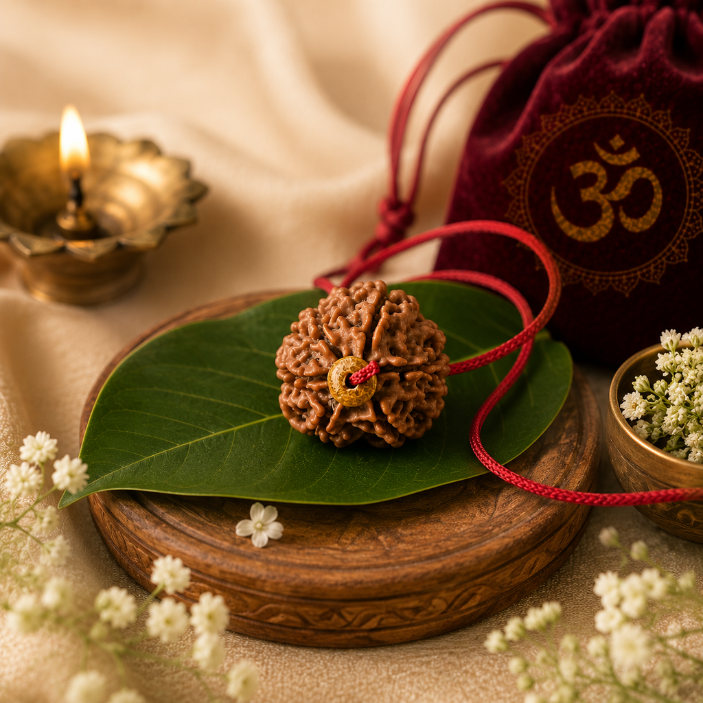 Nepali 6 Mukhi Rudraksha, Kartikeya Rudraksha, Rudraksha Pendant, Spiritual Jewelry, Meditation Pendant, Rudraksha Necklace.