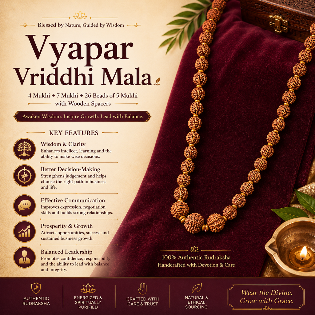 Natural Rudraksha Mala for entrepreneurs and business professionals